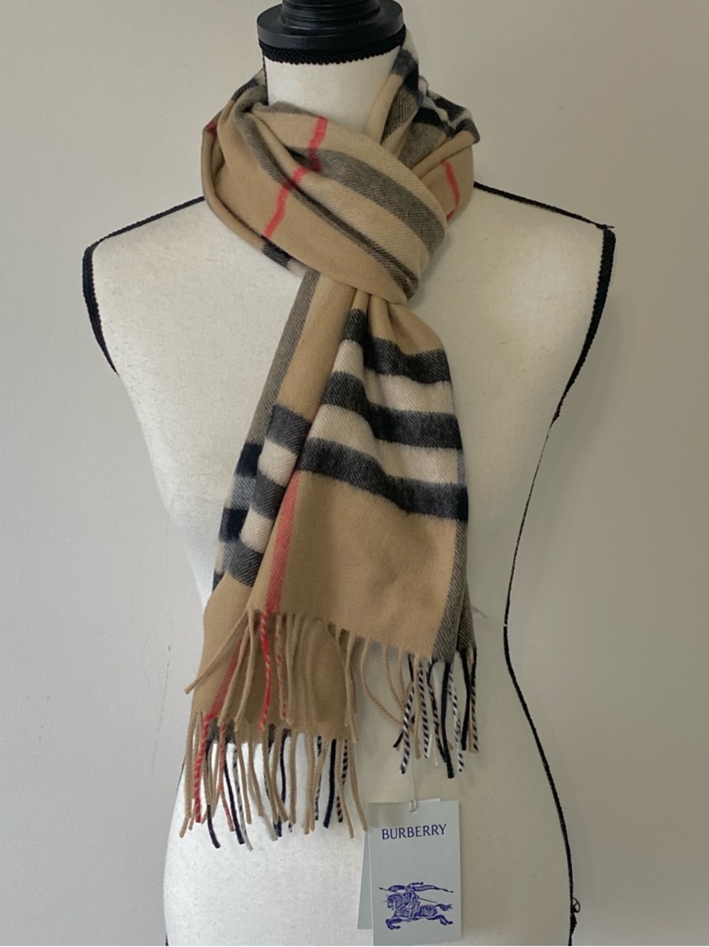 Burberry Giant Check Cashmere Scarf